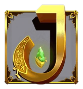 J royal symbol with a green stone